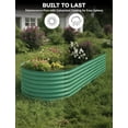 thumbnail image 3 of 2Pcs Galvanized Raised Garden Bed Kit, Galvanized Planter Oval Large Metal Raised Garden Boxes Outdoor for Vegetables, 3 of 7