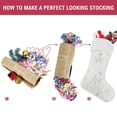 thumbnail image 4 of dianhelloya 1Pc Christmas Stocking Embroidery Snowflakes Hanging Wear-resistant Plush Decoration Sock for Festival Silver, 4 of 8