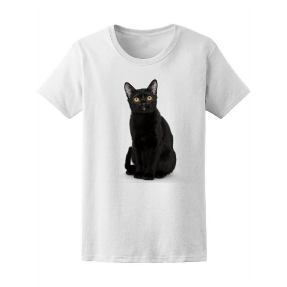 Bombay Cat Sits Looks Up T-Shirt Women -Image by Shutterstock, Female Medium