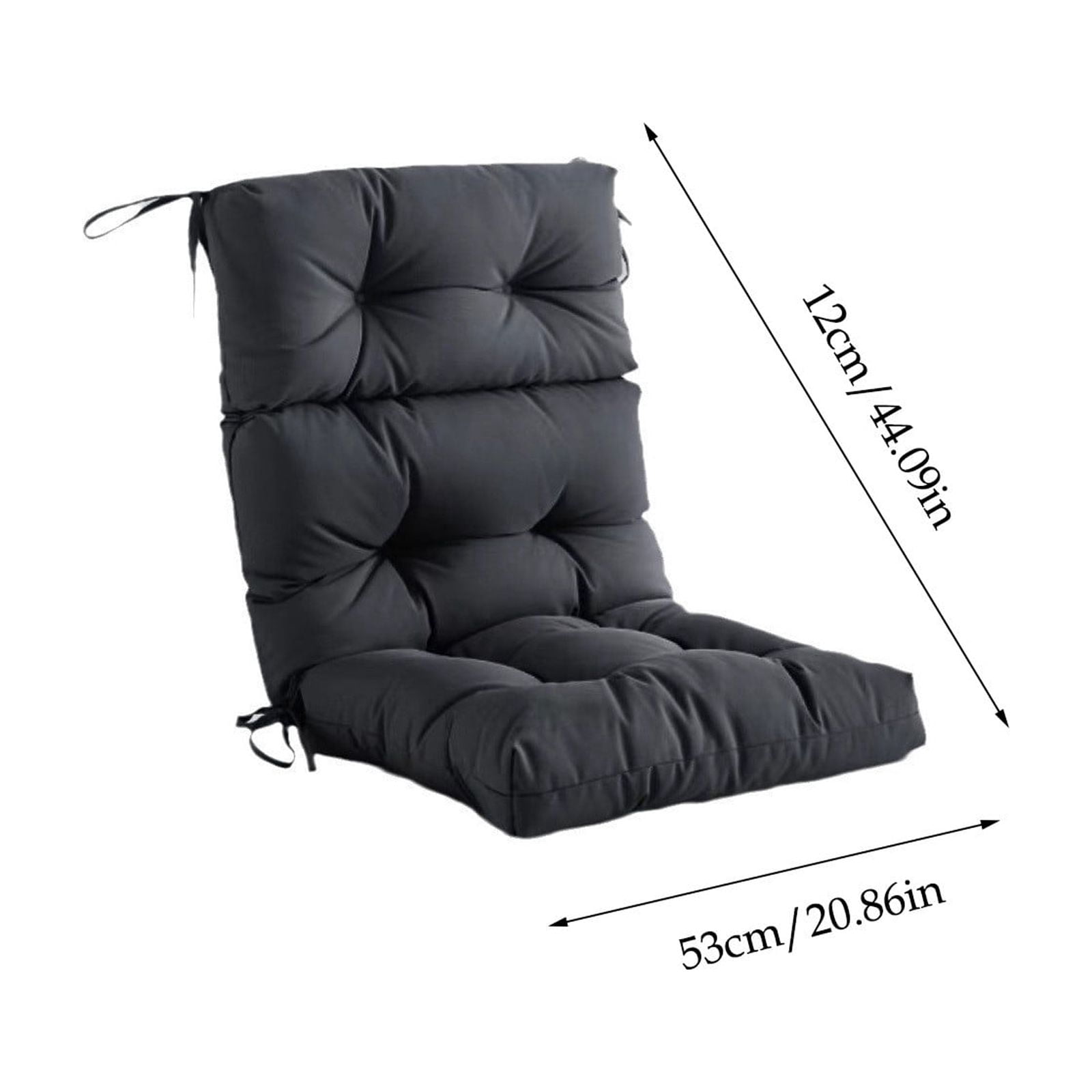 Outdoor High Back CHAIR Cushion Waterproof Patio Rocking CHAIR Replacement Pad Dark GREY 44x21 Inch 1 Count