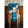 thumbnail image 4 of Sakkas 70" x 28" Paisley Self-Design Pashmina Shawl / Wrap / Stole - Turquoise / Black - One Size, 4 of 6