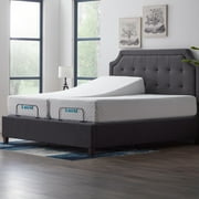 Lucid Premium Steel Adjustable Bed Base with Zero Clearance, King/Split King