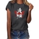 thumbnail image 1 of Gibobby Casual Playera de Manga Corta para Mujer Mujeres Casual Impresión Manga Corta Cuello Redondo Camiseta Suelta Blusa Tops(Gris,M), 1 of 4