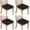 Black White Star, variant on Black White Star Moon Planet Comet Pattern Seat Covers for Dining Room Chairs Set Of 4,Stretch Printed Washable Chair Seat Cover with Elastic Ties and Button,Removable Waterproof Couch Cushion Covers