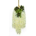 thumbnail image 6 of Sinhoon 12 Pack Artificial Wisteria Vine Ratta Fake Wisteria Hanging Garland Silk Long Hanging Bush Flowers String Home Party Wedding Decor (White), 6 of 6
