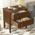 thumbnail image 3 of Gacfiew Solid Wood Nightstand with 2 Drawers, Wooden Bed Side Table, Tall Wooden Night Stand, End Table with 2 Drawers for Bedroom or Living Room, Walut, 3 of 11