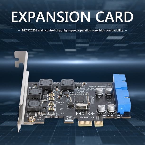 Tarjeta De Expansión Pci-E Adaptador de PCI-E frontal a 19/20 pines Tarjeta de expansión PCI Express USB 3.0 de escritorio