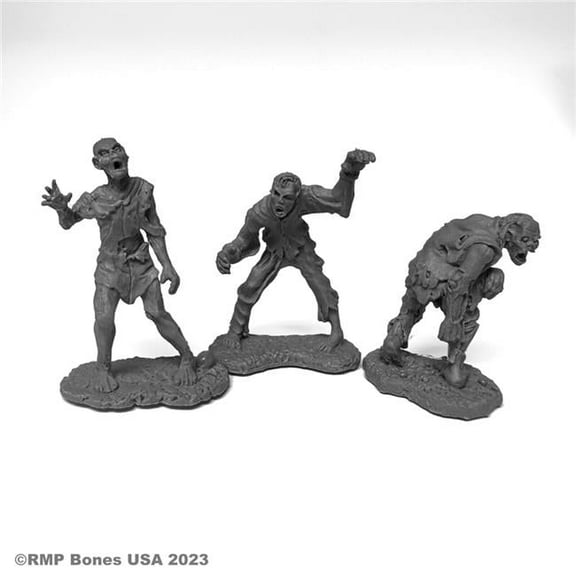 Reaper Miniatures REM30112 Reaper Bones Zombies II Miniature - Set of 3