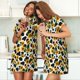 thumbnail image 4 of Easygdp Cute Cow Print Sunflower C Camisón de manga corta para mujer, informal, estampado, 4 of 6
