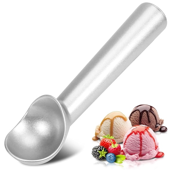 7 Inchs Ice Cream Scoop, One-Piece Nonstick Aluminum Ice Cream Scooper, Food Grade, Durable, Easy to Use & Clean, for Gelato, Cookie Dough, Almond, Sorbet, 2-Ounce
