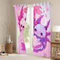 thumbnail image 3 of Manfei Kawaii Salamander Curtains Pack of 2 (42x84 Each) for Preppy Child,Cartoon Animal Curtains Blackout,Pink Purple Bedroom Curtains,Microfiber Bedroom Decor, 3 of 6