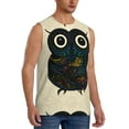 thumbnail image 2 of Uemuo Owl with Mandala Pattern Men's Sleeveless T-Shirt,Muscle Athletic Tank Top, Moisture-wicking Quick-dry Breathable Classic Tee Top for Gym Run Outdoor Sports-X-Large, 2 of 8