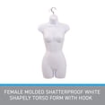 thumbnail image 4 of SSWBasics Female Mannequin Torso - Fits Women’s Sizes 5-10 - Molded  Shatterproof & White, 4 of 7