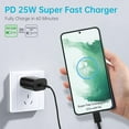 thumbnail image 4 of Original Samsung Galaxy A54 Charger! Super Fast Charger Kit [Wall Adapter + 3FT Cable + 6FT Cable] True Digital Super Fast Charging uses dual voltages for up to 50% faster charging! Black, 4 of 5