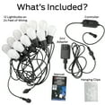 thumbnail image 5 of (2 pack) Monster Smart 24ft String Lights, Multicolor LED Lights for Outdoor Patio & Backyard, App & Voice Control, 5 of 10