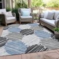 thumbnail image 4 of Dalyn Rugs Machine Washable Indoor/Outdoor Chantille Blue 10' x 14' Rug, 4 of 9