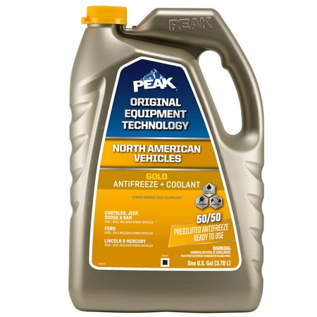 PEAK Original Equipment Technology Antifreeze + Coolant for North American Vehicles - Gold