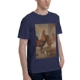 thumbnail image 2 of Bingfone Oil Painting Chicken And Duck Men'S Loose Fit Short-Sleeve Pocket T-Shirt, 2 of 7