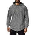 thumbnail image 2 of BiZtdJrK Men Hooded Sweatshirts Big and Tall Long Sleeve Drawstring Pullover Sweatshirt Loose Fit Casual Comfy Sweatshirts 2024 Hipster Street Sweatshirts Clearance Items For Women Gray XXL, 2 of 7