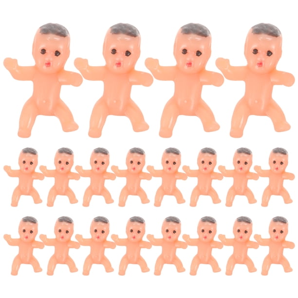 20pcs Mini Baby Models Toya de plástico Toya para bebés Tiny Babies Decors pequeños modelos de bebé para pastel de baby shower