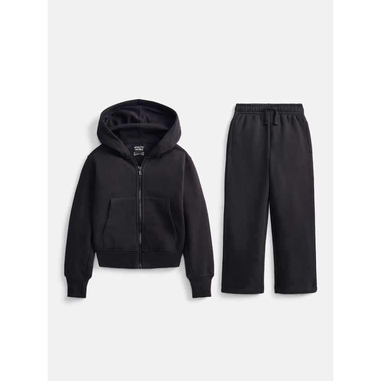 Athletic Works Boys Fleece Zip Hoodie and Sweatpants Set photo 1