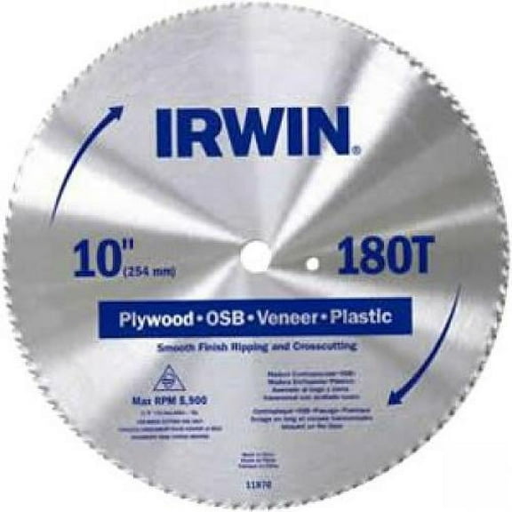 Irwin 10 in. Dia. x 5/8 in. Steel Classic Circular Saw Blade 80 teeth 1 pc.