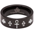 thumbnail image 5 of Ankh Tungsten Carbide Ring, 5 of 9
