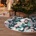 thumbnail image 6 of Daiia Cute Poodle Dog Drawing Merry Christmas Tree Skirt , Xmas Large Lace-up Tree Skirt, Santa Snowflakes Rustic Home Decorations New Year Party Farmhouse Decor-48", 6 of 7