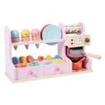 thumbnail image 1 of Juguete de helado de madera, barra de helado, juego de simulación, juego, regalo de cumpleaños, mostrador de helado 3 en 1 para niñas y niños de más rosa, 1 of 9