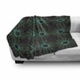 thumbnail image 3 of Abstract Soft Flannel Fleece Blanket, Blossoming Flowers in Leafy Motifs Repetitive Pattern Oriental Inspired, Cozy Plush for Indoor and Outdoor Use, 50" x 60", Seafoam Charcoal Grey, by Ambesonne, 3 of 6
