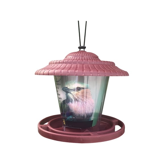 Eqslft Bird Feeder for Outside Outdoors Hanging, Adjustable Hopper Feeders with Wide Tray and Rainproof Roof, Wild Birds Feeder for Garden Backyard Decoration