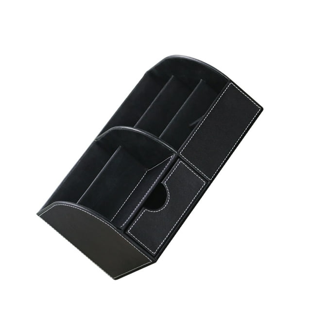 Organizador de escritorio Matsuzay de cuero Tidy Pen negro