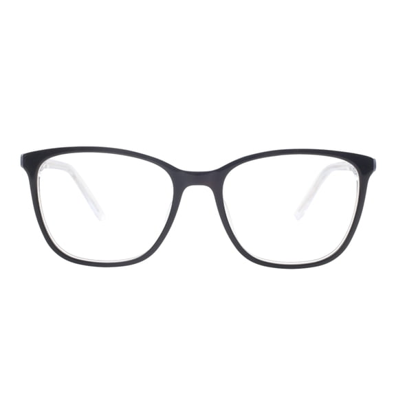 Womens Heather Rx'ble Eyeglasses with Case, Black Crystal