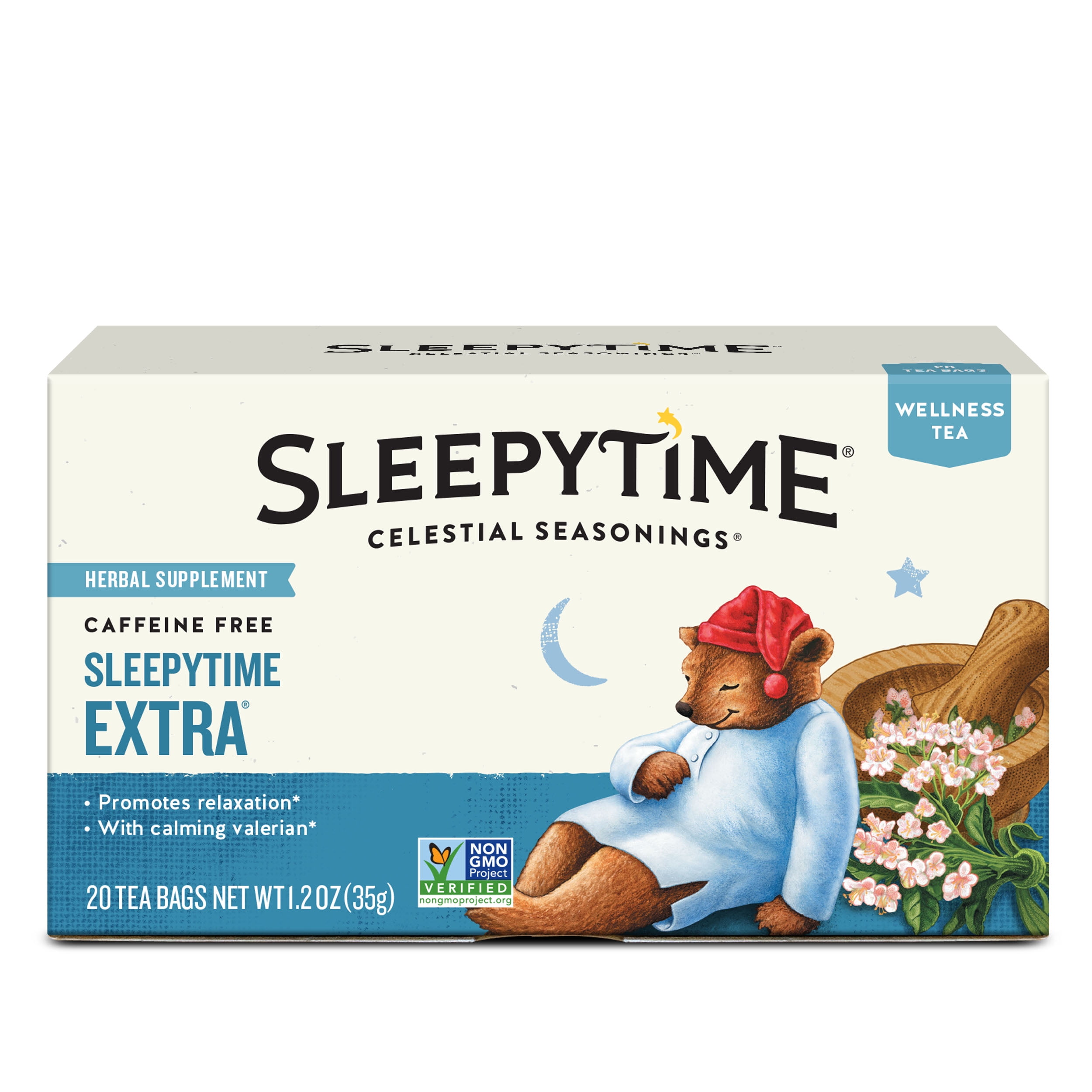 Celestial Seasonings Sleepytime Extra, Herbal Wellness Tea Bags, 20 Count