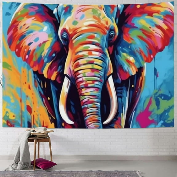BCIIG Elephant Tapestry Wall Hanging Unique Style Graphic Tapestries Home Wall Decor Art for Living Room Bedroom Apartment Farmhouse Dorm 40x30inch