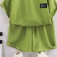thumbnail image 6 of Quealent Toddler Kids Boys Soft Comfy 2 Pieces Set Short Sleeve Shirts and Shorts Sets Boy Summer Clothes 4-12 Years (Green, 7-8 Years), 6 of 6