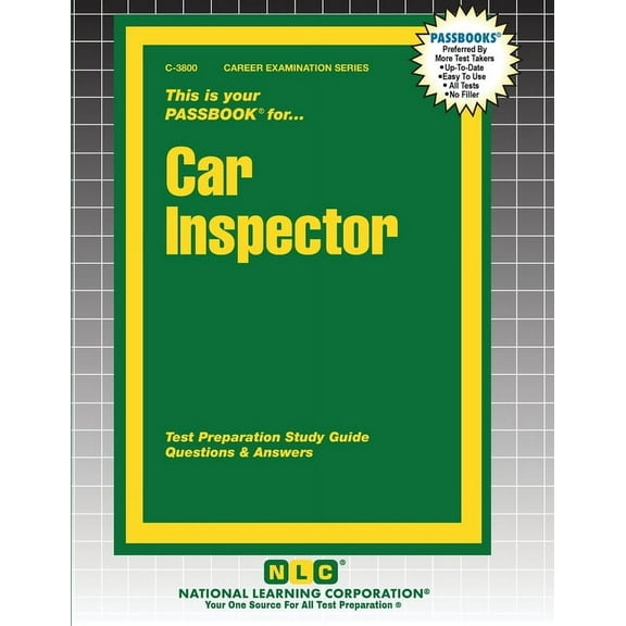 Career Examination Car Inspector, Book 3800, (Paperback)