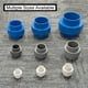 thumbnail image 5 of Uxcell 6Pcs 1/2" Unión Acoplamiento Accesorio de Tubo (Enchufe x Enchufe) Adaptador de Unión Deslizante Schedule 40, Junta de EPDM, Azul, 5 of 6