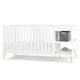 thumbnail image 3 of Delta Children Essex 4-in-1 Convertible Crib and Changer, Bianca White w/Natural, 3 of 11