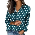 thumbnail image 2 of Xuyuer Fashion Womens Printed Casual Long Sleeve Ladies Loose Cardigan Blouse Denim Jacket, 2 of 5