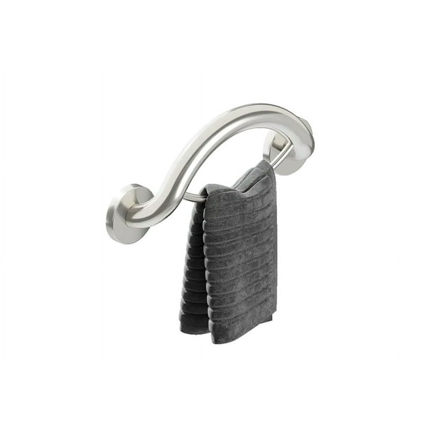 HEALTHCRAFT Porte-serviettes Barre d'Appui Conforme à la Norme ADA, Sécurité pour le Bain et la Douche, Résistant à l'Eau, Barre d'Appui Murale en Acier Inoxydable, pour Personnes Âgées, Personnes Âgées Ou Handicapées, jusqu'à 500 Lbs, Inoxydable Brossé