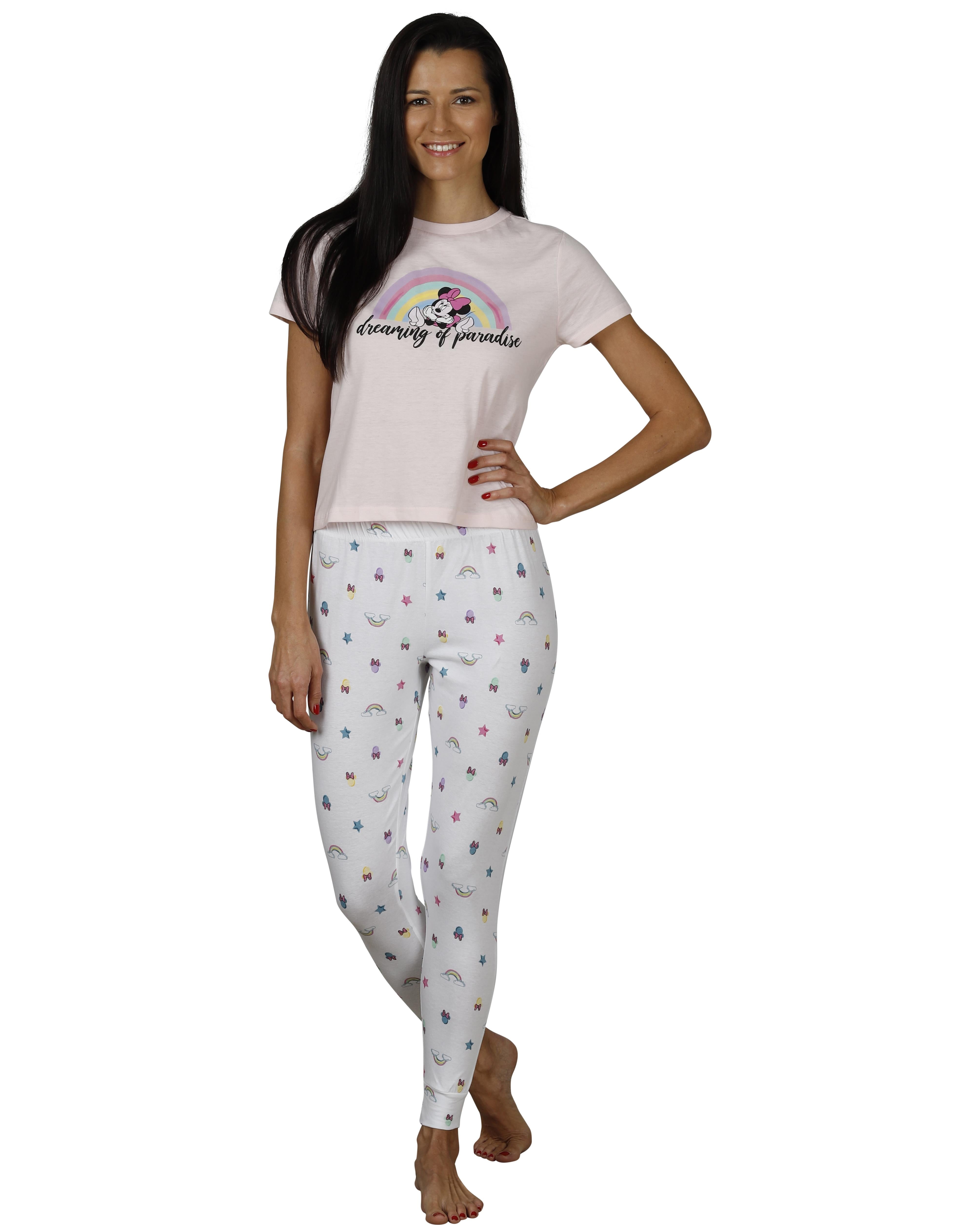 Disney Minnie Mouse Eeyore Little Mermaid Official Gift Ladies Short Pyjamas 
