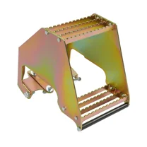 Kojem Folding Rear Semi Truck Steps for 4" Bumper Beam Semi Trailers Box Trucks 600lbs