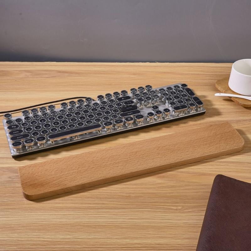 CEORPER Ergonomic Beech Wood Keyboard Wrist Rest Comfortable for Easy Typing Relief