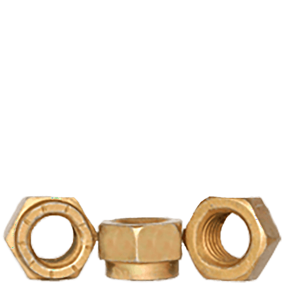 1 1/4-12 Non Flanged Stover Style Hex Collar Locknuts / Grade 9 / Cadmium Yellow Quantity: 6 pcs)
