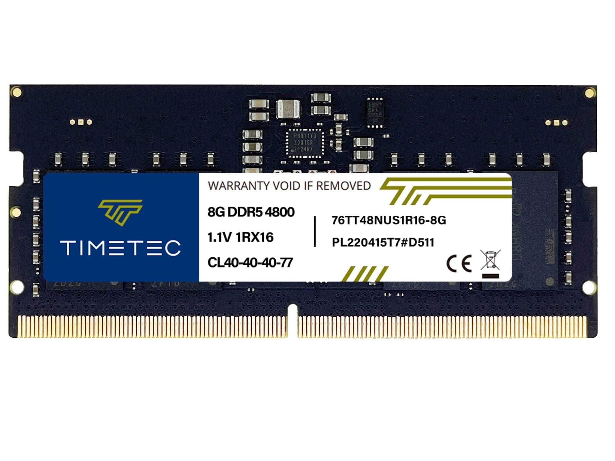 Timetec 16GB Kit (2x8GB) DDR5 Laptop RAM Memory, 4800MHz PC5-38400