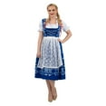 thumbnail image 5 of Dirndl Trachten Haus 3 Piece Long German Oktoberfest Dirndl Cotton Dress for Womens and Girls - Blue, 5 of 11