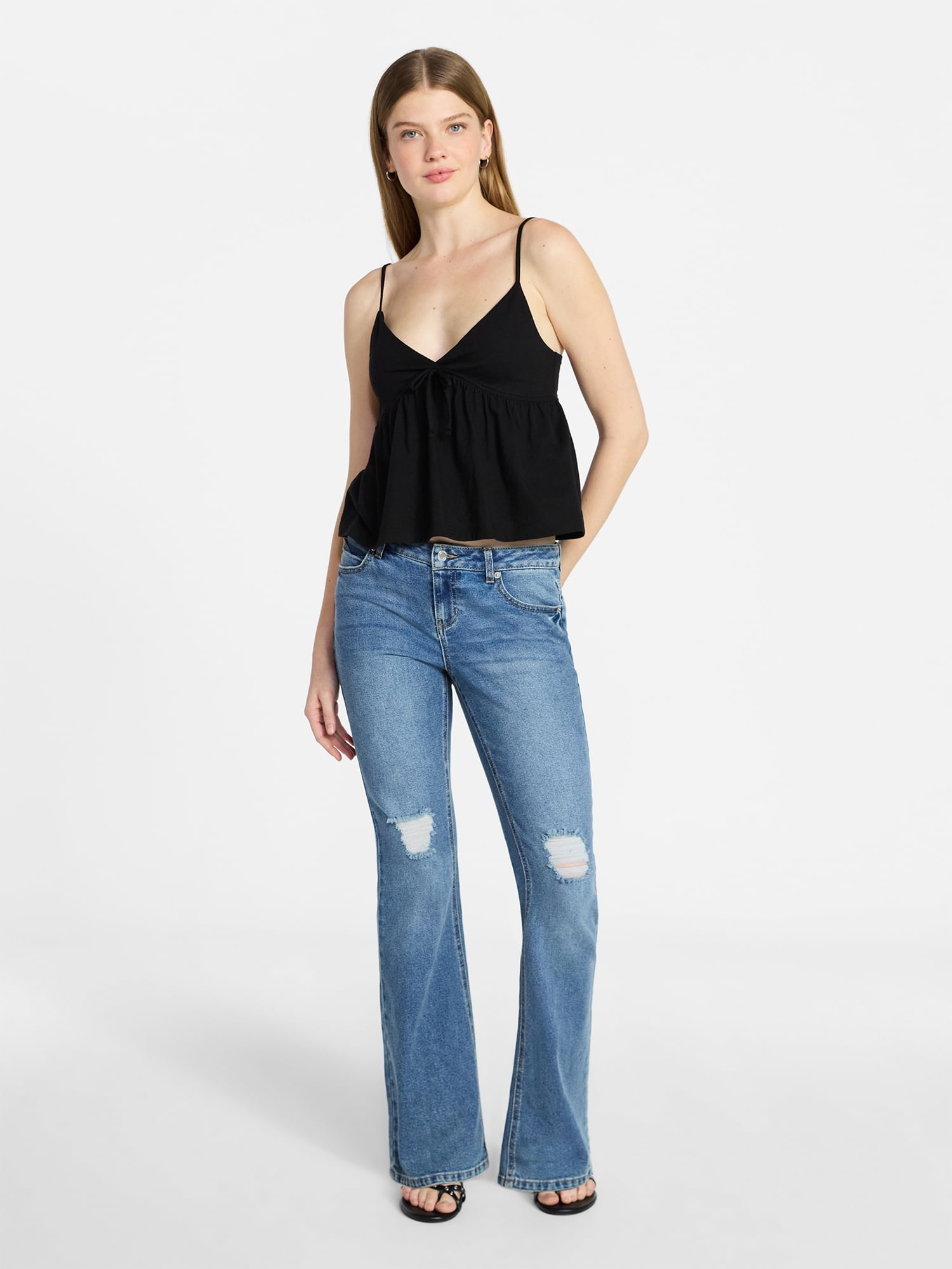 No Boundaries Low Rise Specialty Flare Jeans, 31" Inseam, Women's 00-18