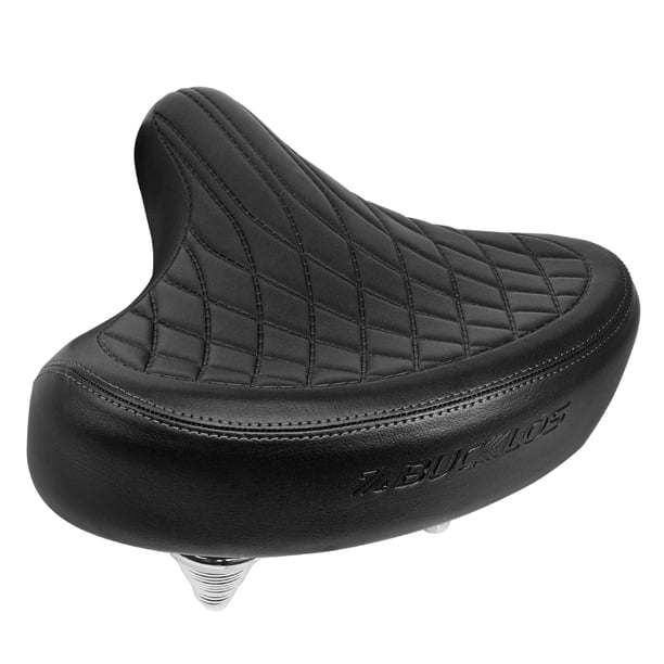 Asiento de bicicleta BUCKLOS, amplio cojín retro, 27 x 25 cm, a prueba de golpes