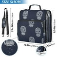 thumbnail image 3 of ALAZA Zipper Binder Skulls Pattern 3 Ring Trapper Keeper File Folder Organizer Bag, 3 of 8